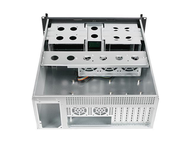 IStarUSA D-416-SILVER Metal/ Aluminum 4U Rackmount Compact Stylish Server Chassis 6 External 5.25" Drive Bays - OEM