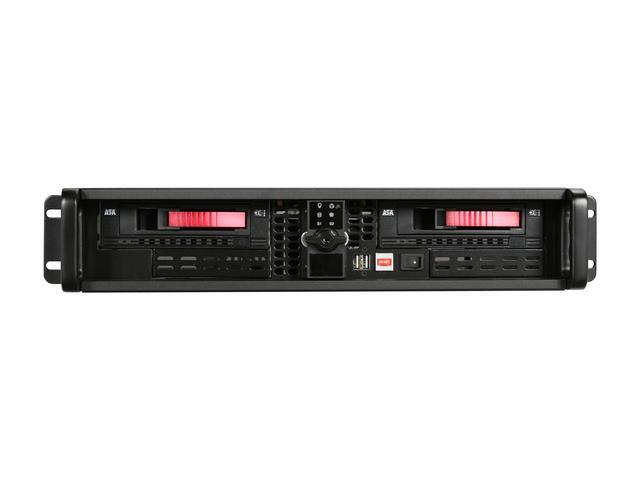 IStarUSA D200ND-2T7SA-RD Red Steel 2U Rackmount Compact Stylish Server Case With Rails - OEM