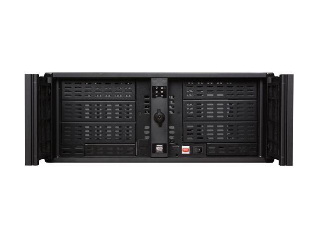 IStarUSA D400-6SE-BK 4U Rackmount Compact Stylish Server Chassis 6 External 5.25" Drive Bays - OEM
