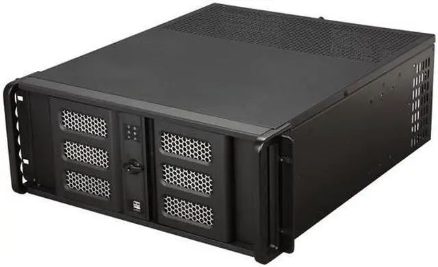 iStarUSA D400-6SE-BK 4U Rackmount Compact Stylish Server Chassis 6 External 5.25" Drive Bays - OEM
