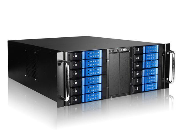 IStarUSA D410-DE12BL 4U 10-Bay Stylish Storage Server Rackmount 12 X 3.5 In. Trayless Hotswap Chassis Blue