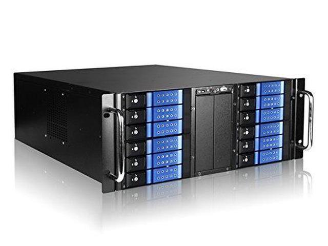 IStarUSA D410-DE12BL 4U 10-Bay Stylish Storage Server Rackmount 12 X 3.5 In. Trayless Hotswap Chassis Blue