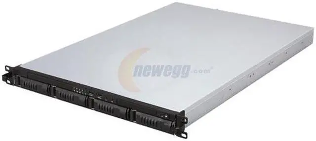 iStarUSA E1M4 Silver Heavy-duty SGCC Cold-rolled Steel (Main Chassis) 1U Rackmount 4-Bay Storage Server Chassis