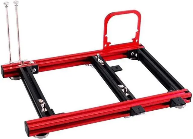 ITX Motherboard Test Bench Open Air Computer Case Chassis Aluminum Bracket DIY Bare Frame Mini-ITX Support Graphics Card(red&Black)