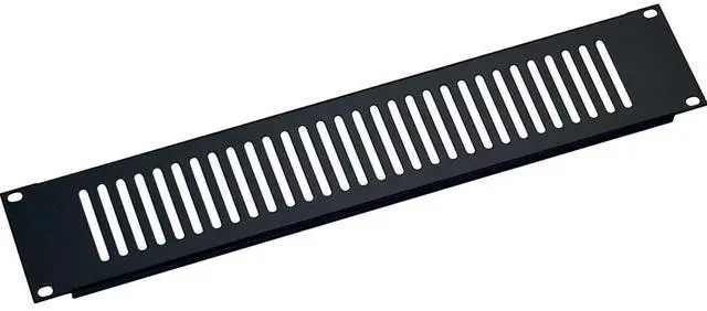 K&M 28451 Steel Ventilation Panel 1-Space Height Black #28451.000.55