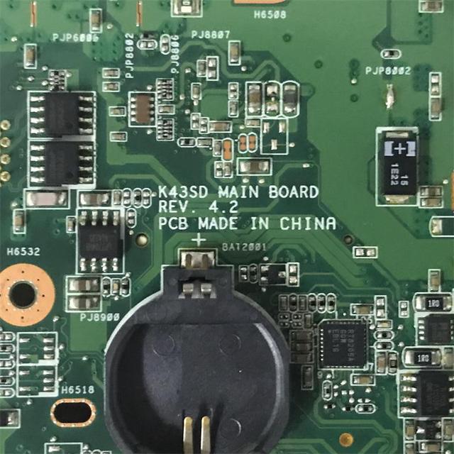 K43S Laptop Motherboard With GT520M GT540M GT630M GPU For K43SJ K43SV K43SM A43S X43S K43S Motherboard Motherboard HM65(GT630M 2GB)
