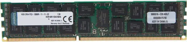 Kingston 16GB ECC Registered DDR3 1600 (PC3 12800) Server Memory (Server Hynix A) Model KVR16R11D4/16HA