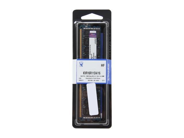 Kingston 16GB ECC Registered DDR3 1600 Server Memory DR X4 Model KVR16R11D4/16