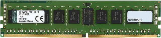 Kingston 8GB ECC Registered DDR4 2133 (PC4 17000) Server Memory Model KTH-PL421/8G