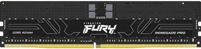 Kingston FURY Renegade Pro 16GB DDR5 SDRAM Memory Module - For Desktop PC Workstation - 16 GB (1 x 16GB) - DDR5-4800/PC5-38400R DDR5 SDRAM - 4800 MHz - CL36 - 1.10 V - ECC - Registered -KF548R36RB-16