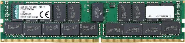 Kingston ValueRAM 32GB (1 x 32GB) DDR4 2400 RAM (Server Memory) ECC Reg Micron A DIMM (288-Pin) KVR24R17D4/32MA