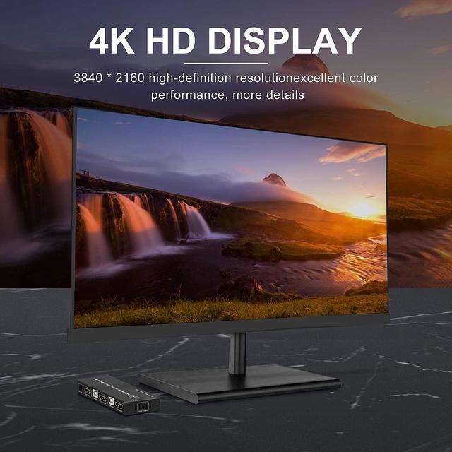 KVM HDMI USB Switch 2x1 USB Switch 4K HDMI Switcher Box For 2 Computers Share Keyboard Mouse Monitor Support 4K 30Hz For Laptop PC Xbox HDTV With 2x USB Cable 1x Switch Button Cable
