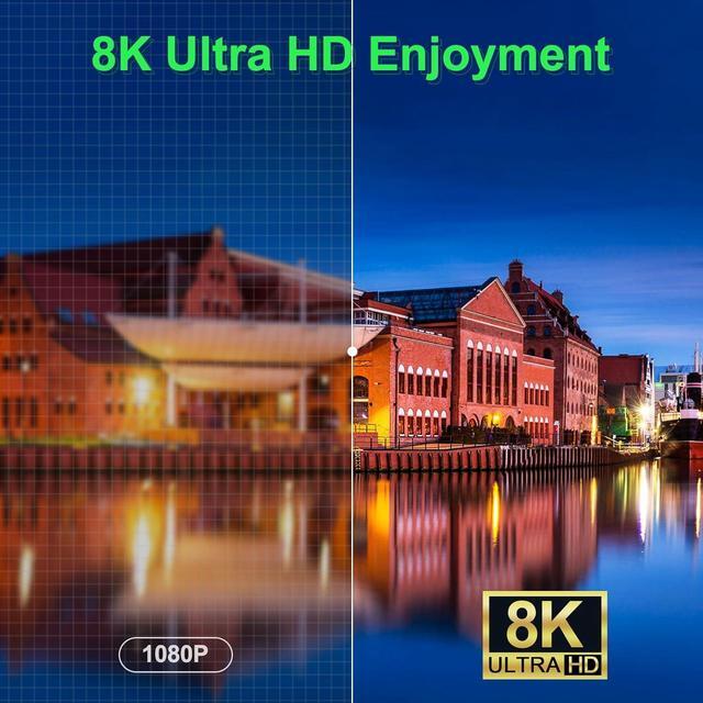 KVM Switch 3 Monitors 2 Computers 8K 60Hz 4K 144Hz 2 Displayport + HDMI USB 3.0 KVM Switch Triple Monitor With 4 USB 3.0 Port For Keyboard Mouse Wired Remote Power Adapter And 5 Cables Included