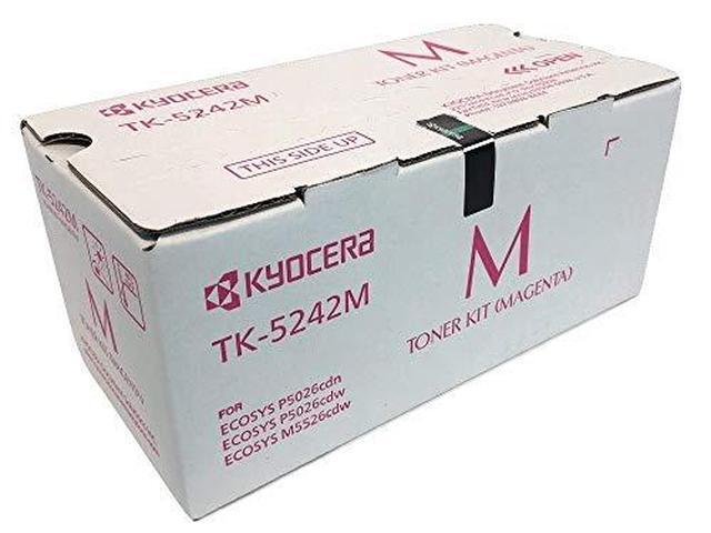 Kyocera 1T02R7BUS0 Tk-5242M Magenta Toner Cartridge For Use In Ecosys M5526Cdw P5026Cdw Est