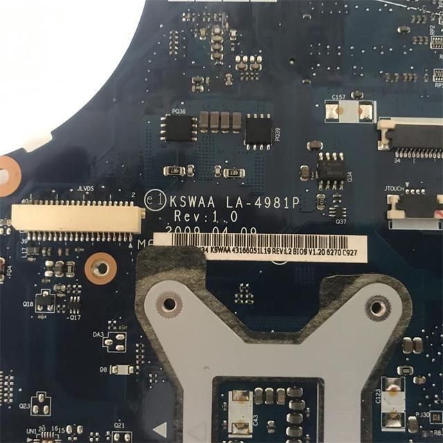 Laptop Motherboard For L500 L550 Main Board K000080430 KSWAA LA-4981P