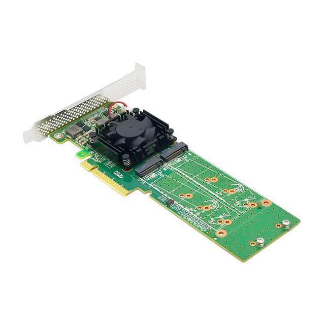 Linkreal PCIe 3.0 X8 To 4 Port M.2 NVMe SSD Switch Adapter With Low Profile Bracket For Server Storage Solutions