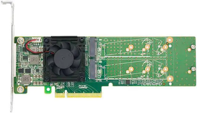 Linkreal PCIe 3.0 x8 to 4 Port M.2 NVMe SSD Switch Adapter with Low Profile Bracket for Server Storage Solutions