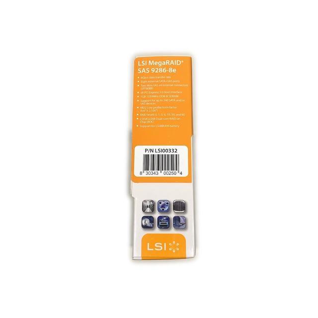 LSI 9286-8e MegaRAID SAS SATA 8 Port External ROC RAID Card Controller LSI00332 L5-25421 Broadcom (Retail Packed)