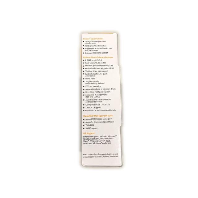 LSI 9286-8e MegaRAID SAS SATA 8 Port External ROC RAID Card Controller LSI00332 L5-25421 Broadcom (Retail Packed)