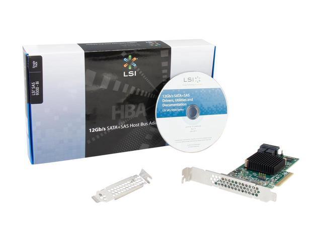 LSI 9300-8i PCI-Express 3.0 SATA / SAS 8-Port SAS3 12Gb/s HBA - Single Avago Technologies