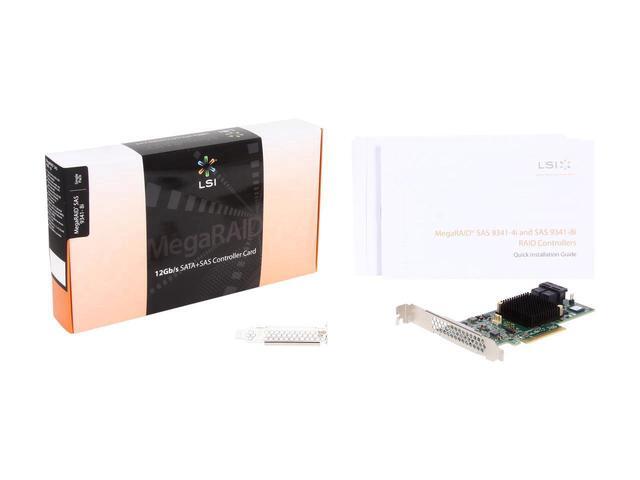 LSI 9341 MegaRAID SAS 9341-8i (LSI00407) PCI-Express 3.0 X8 Low Profile SATA / SAS High Performance Eight-Port 12Gb/s RAID Controller (Single Pack) Avago Technologies