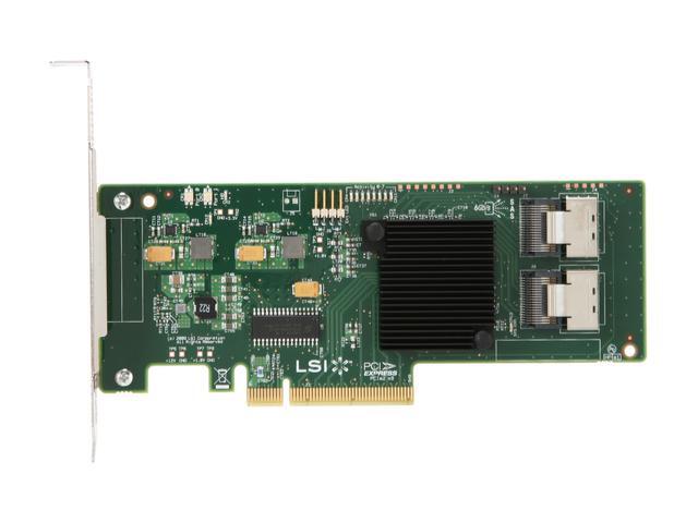 LSI Internal SATA/SAS 9211-8i 6Gb/s PCI-Express 2.0 RAID Controller Card Single Avago Technologies