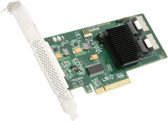 LSI Internal SATA/SAS 9211-8i 6Gb/s PCI-Express 2.0 RAID Controller Card Single Avago Technologies
