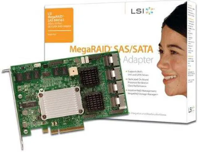 LSI Logic LSI00137 MegaRAID SAS 84016E SGL 16PT 3GB S PCIE 256MB Controller Card
