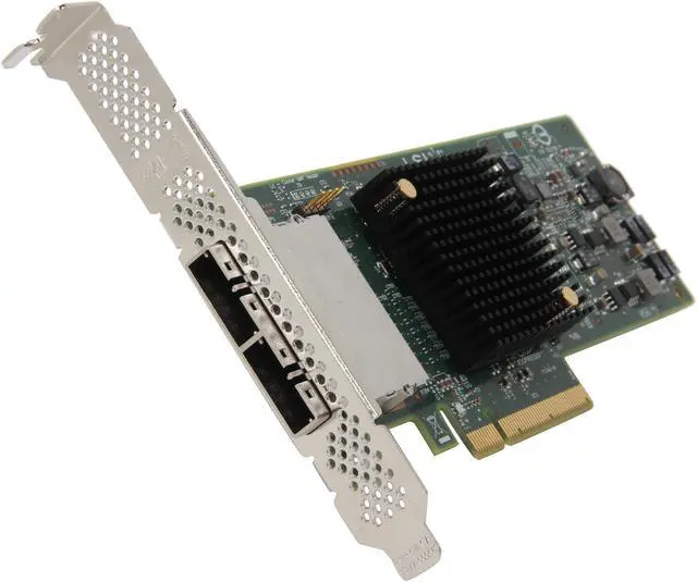 LSI LSI00300 (9207-8e) PCI-Express 3.0 x8 Low Profile SATA / SAS Host Controller Card Avago Technologies