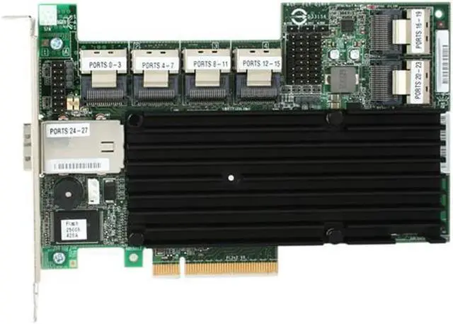 LSI MegaRAID 9280-24i4e SGL SATA/SAS 6Gb/s PCIe 2.0 w/ 512MB 24 Int. 4 Ext. RAID controller Adapter Card Onboard memory controller card Single