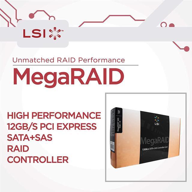 LSI MegaRAID Controller 9361-4i 4-Port 12Gb/s SAS+SATA PCI-Express 3.0 Low Profile RAID Controller Single