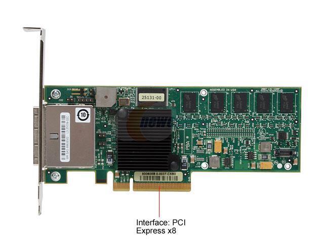 LSI MegaRAID SATA/SAS 8880EM2 3Gb/s PCI-Express W/ 512MB Onboard Memory RAID Controller Card Single