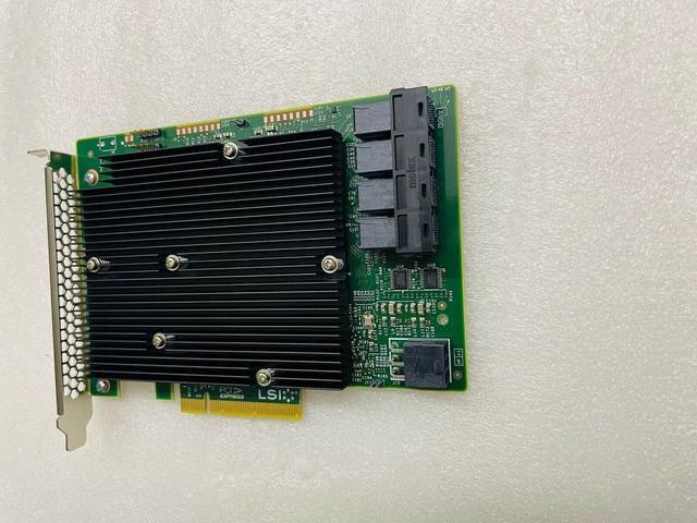 LSI SAS 9300-16I 12GB/S HBA BUS ADAPTER CARD IT Mode 4*SFF-8643 SATA Cable US