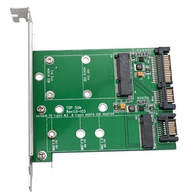 M.2 NGFF Msata SSD To Sata 3.0 2.5" Adapter M.2 SSD Converter Riser Card For PC Laptop Add On Card Up To 6Gdps