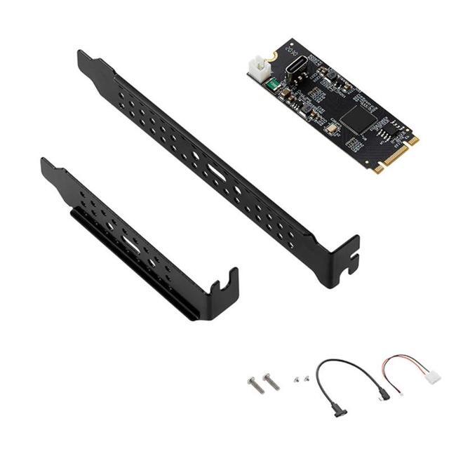 M.2 To Type C Expansion Card M.2 M/B Key To USB3.2 Gen2 10Gbps USB C Riser ASM3142 Chip M2 22x60 Data Transfer Converter(as Shown)