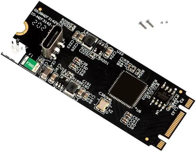 M.2 to Type C Expansion Card M.2 M/B Key to USB3.2 Gen2 10Gbps USB C Riser ASM3142 Chip M2 22x60 Data Transfer Converter(as shown)