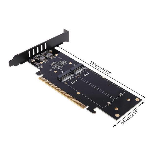 M.2 X16 To 4X NVME PCIE3.0 GEN3 RAID Card PCI-E VROC CARD RAID NVMEx4 Adapter