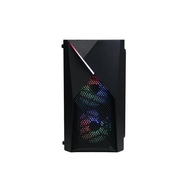 M MUIKEUHD Gaming Desktop AMD Ryzen 3 2200G 8GB DDR4 3200MHz 500G M. 2 NVMe 350W PSU Windows 11 Pro Gaming PC Black