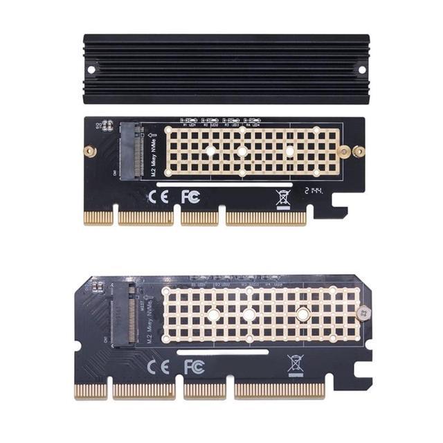 M2 SSD PCIE Adapter Aluminium Alloy Expansion Card Computer Adapter Interface M2 NVMe SSD To PCIE 3.0 16X Riser(as Shown)