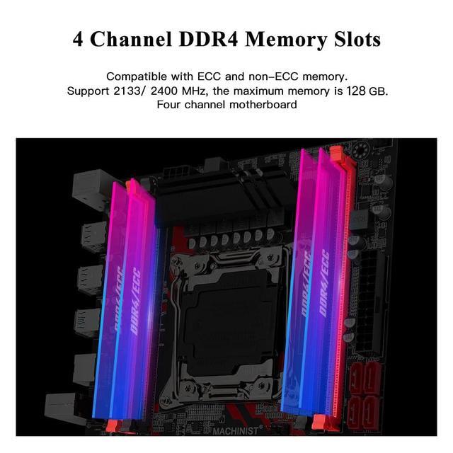 MACHINIST X99 LGA 2011-V3 Motherboard Micro ATX Motherboard (PCIe 3.0 M.2 Slots 4 Channel DDR4 SATA 6Gb/s) For Intel XEON E5 V3/V4 Core I7 Seriers CPUs PC Server Mainboard With Diagnostic Card