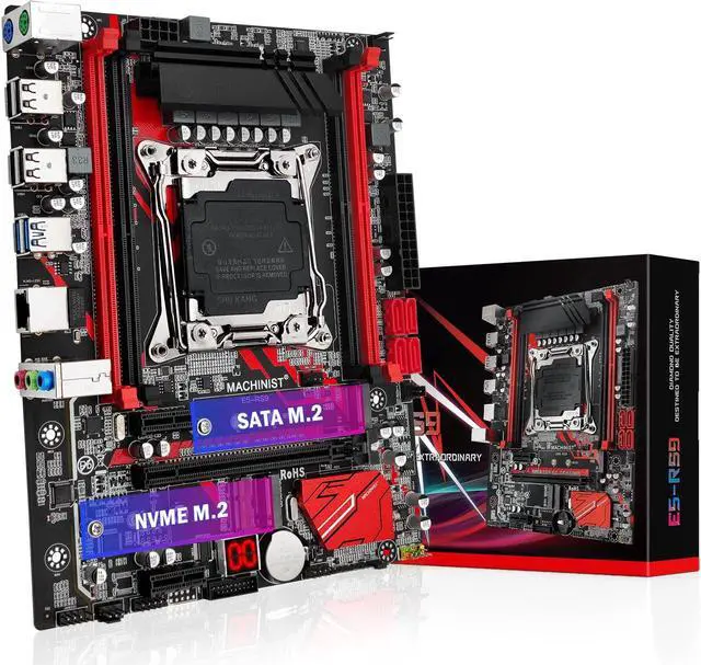 MACHINIST X99 LGA 2011-V3 Motherboard Micro ATX Motherboard (PCIe 3.0 M.2 Slots 4 Channel DDR4 SATA 6Gb/s) for Intel XEON E5 V3/V4 Core i7 seriers CPUs PC Server Mainboard with Diagnostic Card