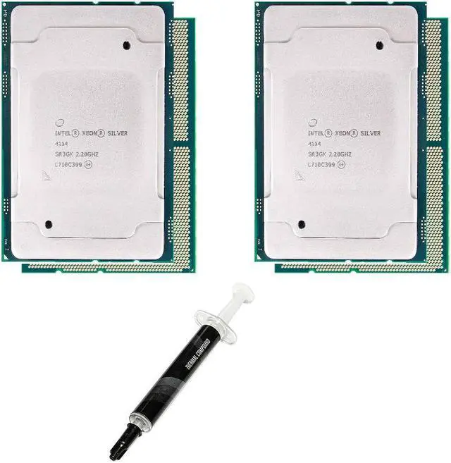 Matched Pack of 2 Intel Xeon Silver 4114 Processor 10-Core 2.20 GHz for PowerEdge R540 R640 R740 R740xd T440 T640