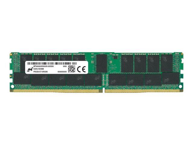 Micron MTA36ASF4G72PZ-3G2R1 32GB DDR4 SDRAM Memory Module - 32 GB - DDR4-3200/PC4-25600 DDR4 SDRAM - 3200 MHz Dual-rank Memory - CL22 - 1.20 V - ECC - Registered - 288-pin - DIMM