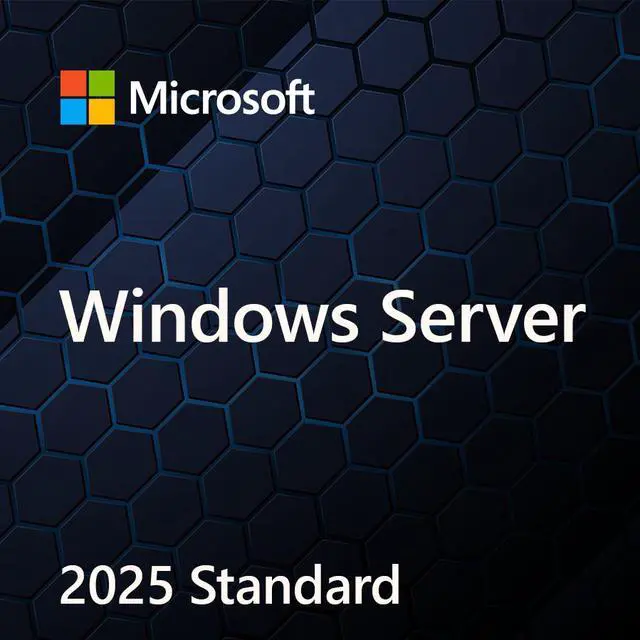 Microsoft Windows Server 2025 Standard 64-bit License (24 Core OEM DVD) - OEM
