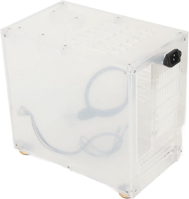 Mini ITX Case Small Form Factor PC Case 360 Degrees Open Hollow Cooling DIY Mini ITX Computer Gaming Case Clear Acrylic For Desktop PC 100240V