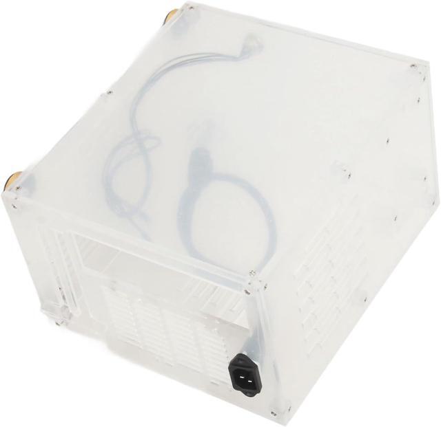 Mini ITX Case Small Form Factor PC Case 360 Degrees Open Hollow Cooling DIY Mini ITX Computer Gaming Case Clear Acrylic For Desktop PC 100240V