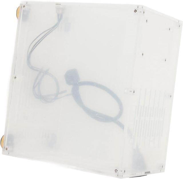 Mini Itx Case Small Form Factor PC Case 360 Degrees Open Hollow Cooling DIY Mini Itx Computer Gaming Case Clear Acrylic Micro Itx Case For Desktop PC 100240V
