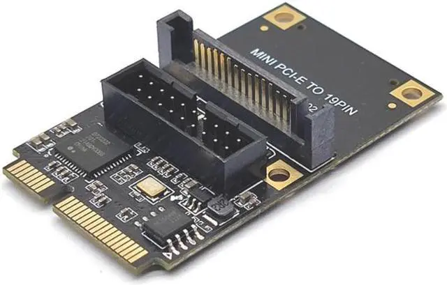 MINI PCI-Express to 19pin USB3.0 Expansion Card Mini PCI-E to USB3.0 Adapter Riser Card 15pin Sata/4Pin Power(SATA)