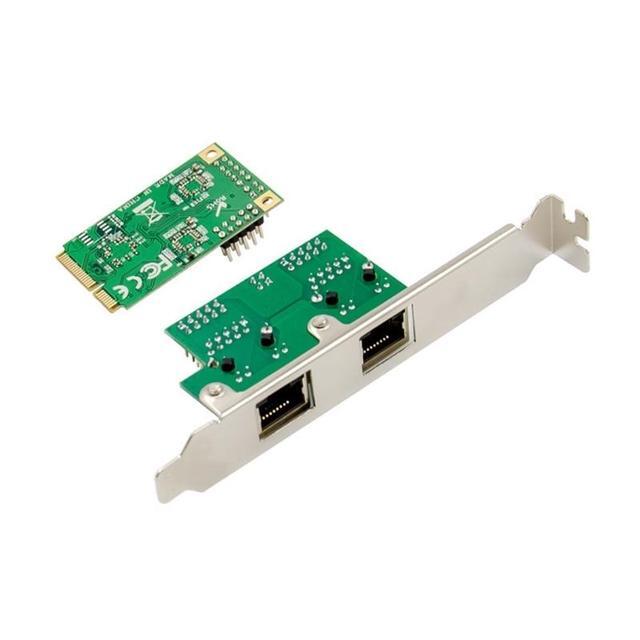Mini PCIe RTL8111F Gigabit Network Card High-Performance 10/100/1000Mbps RJ45 2 Port BASE-T Ethernet LAN Controller Card