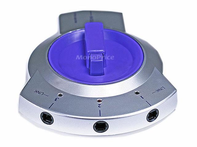 Monoprice 102946 3X1 Optical Audio TosLink Bi-Directional Manual Switch